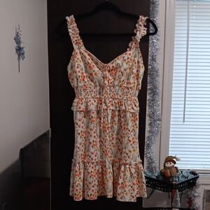 Floral Sundress with Ruffled Straps